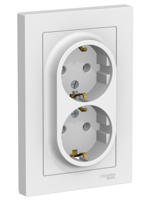 Розетка Systeme Electric AtlasDesign ATN001324 лотос сбоку