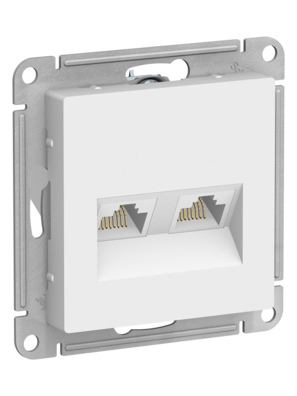 Розетка Systeme Electric AtlasDesign ATN001385 лотос сбоку