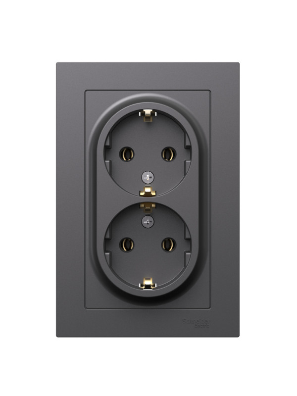 Розетка Systeme Electric AtlasDesign ATN001424 базальт