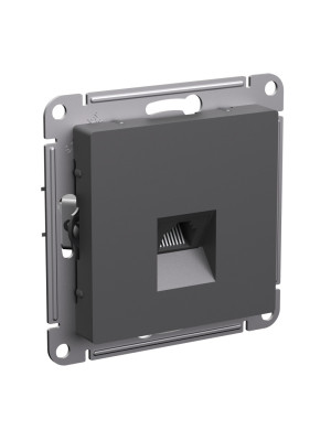 Розетка Systeme Electric AtlasDesign ATN001483 базальт сбоку