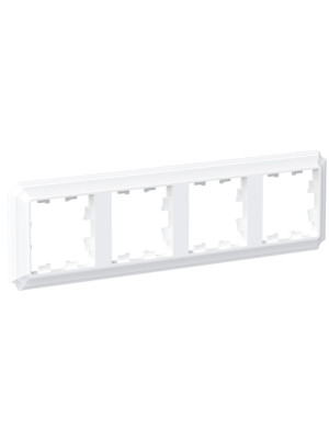 Рамка Systeme Electric AtlasDesign Antique ATN100104 белый сбоку