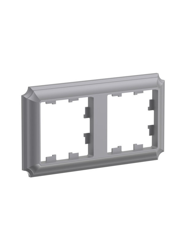 Рамка Systeme Electric AtlasDesign Antique ATN100902 сталь сбоку