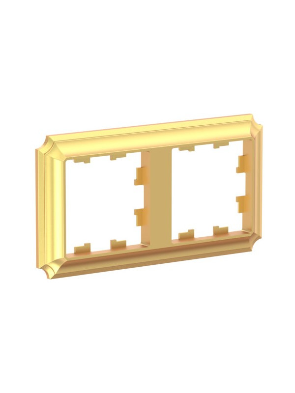 Рамка Systeme Electric AtlasDesign Antique ATN101602 золото сбоку
