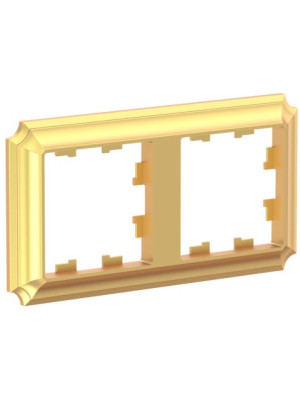 Рамка Systeme Electric AtlasDesign Antique ATN101602 золото сбоку