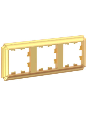 Рамка Systeme Electric AtlasDesign Antique ATN101603 золото сбоку