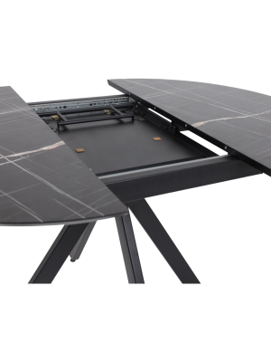 Кухонный стол Lepremo AV 1107 черный тунис/черный раздвижной