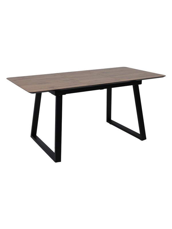 Кухонный стол Lepremo AV 1208 Дуб Вотан/черный в раздвинутом виде