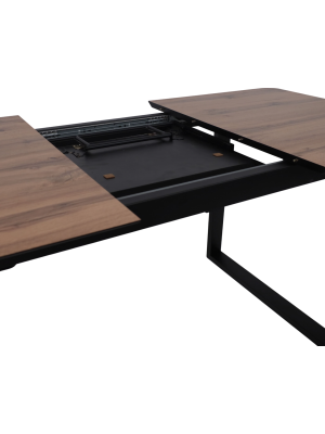 Кухонный стол Lepremo AV 1208 Дуб Вотан/черный раздвижной механизм