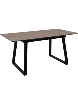 Кухонный стол Lepremo AV 1208 Дуб Вотан/черный в раздвинутом виде