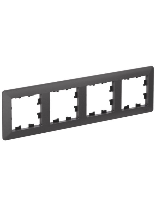 Рамка Systeme Electric AtlasDesign Air ATN221404 базальт сбоку