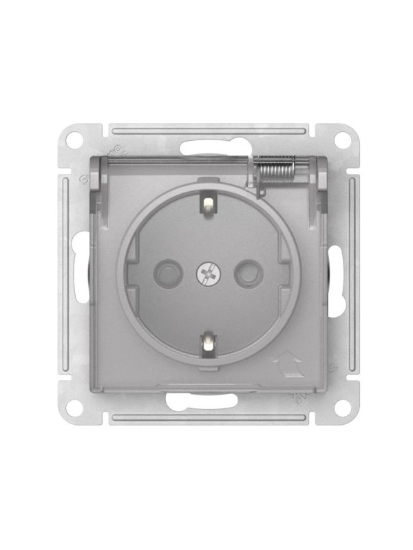 Розетка Systeme Electric AtlasDesign Aqua ATN440346S алюминий