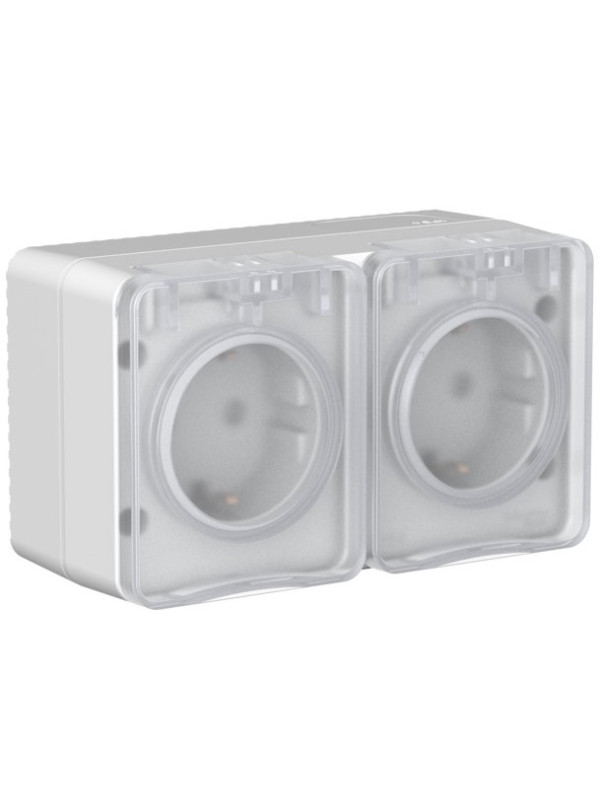 Розетка Systeme Electric AtlasDesign Profi IP54 ATN543026 серый