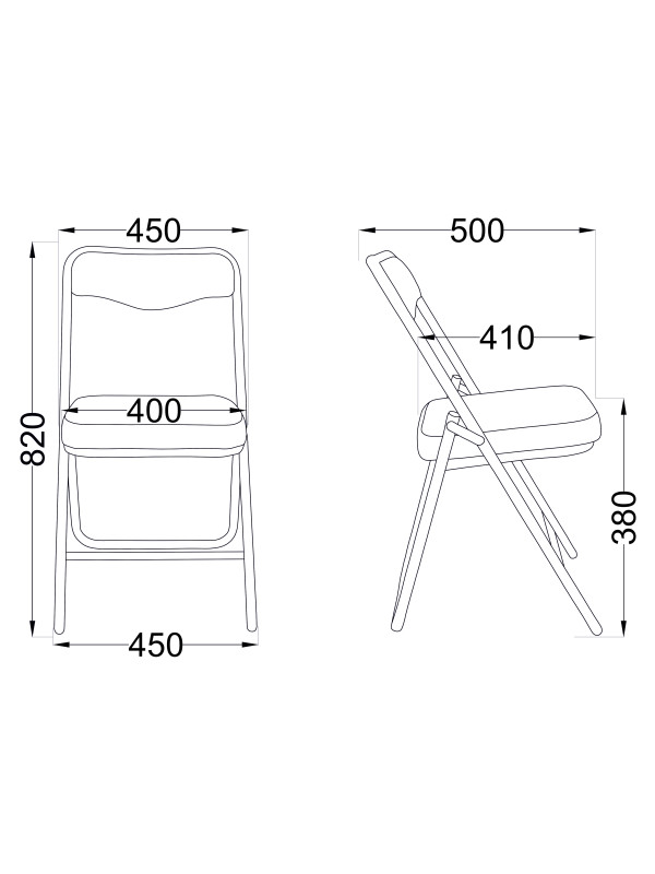 Стул Фабрикант Гольф BL темно-коричневый/черный схема