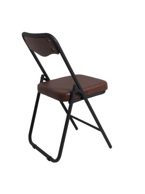 Стул Фабрикант Гольф BL темно-коричневый/черный под углом