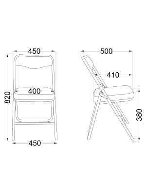 Стул Фабрикант Гольф BL темно-коричневый/черный схема
