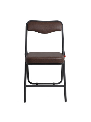 Стул Фабрикант Гольф BL темно-коричневый/черный спереди