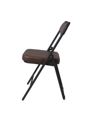 Стул Фабрикант Гольф BL темно-коричневый/черный сбоку (1)