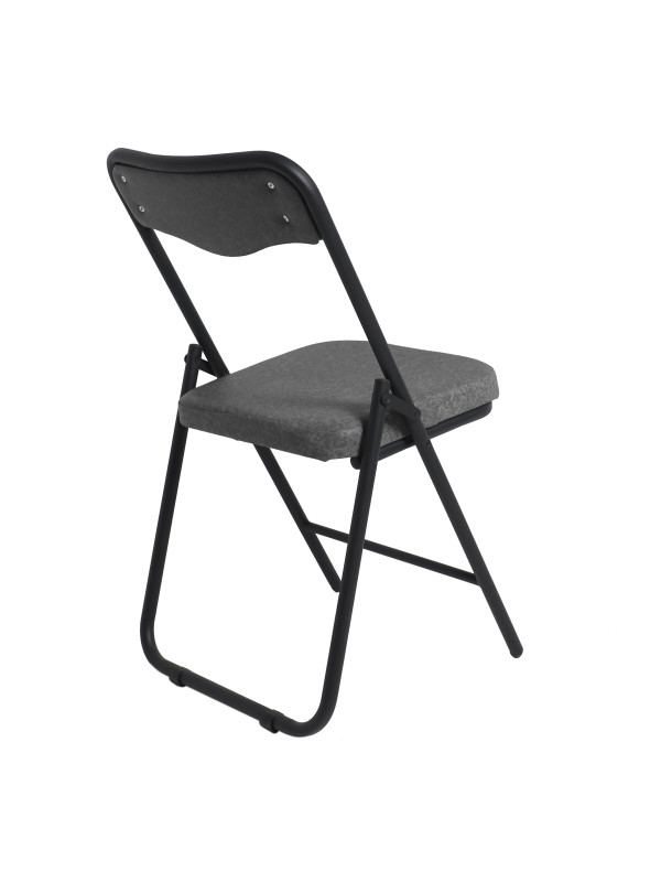 Стул Фабрикант Гольф BL темно-серый/черный под углом