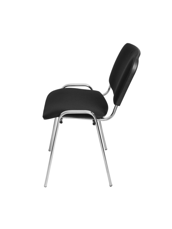 Стул офисный Фабрикант ИЗО CH черный/хром  сбоку