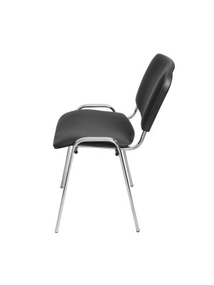 Стул офисный Фабрикант ИЗО CH серый/хром сбоку