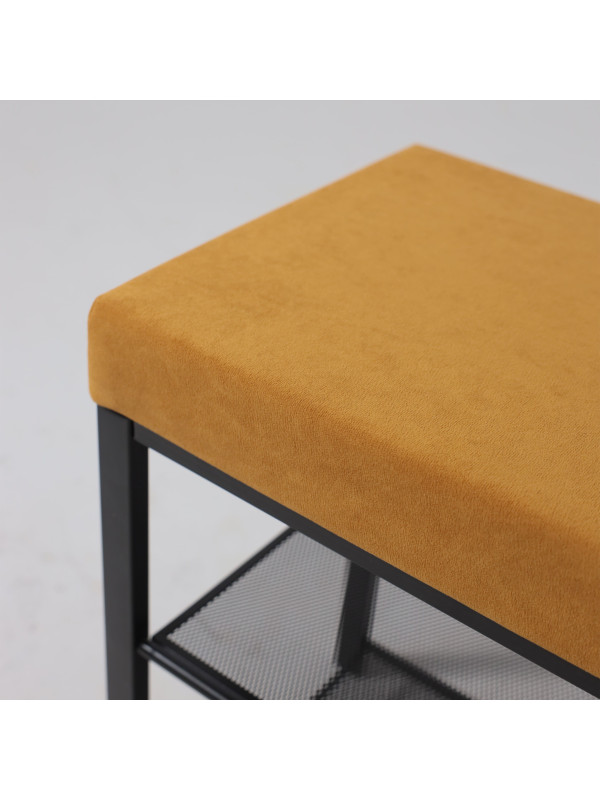 Банкетка ЗМИ Торонто13S горчичный/черный сверху