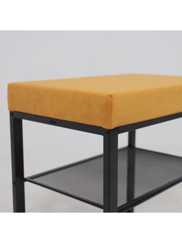 Банкетка ЗМИ Торонто13S горчичный/черный под углом