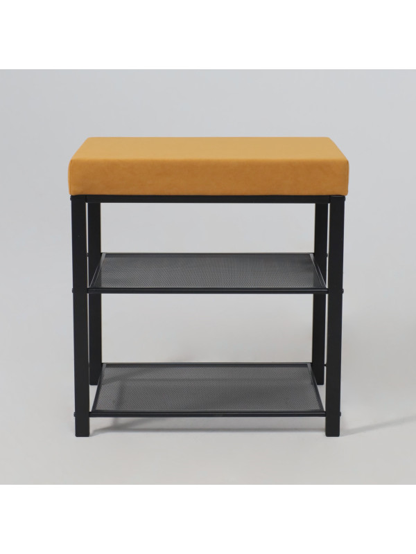 Банкетка ЗМИ Торонто13S горчичный/черный спереди