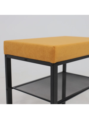 Банкетка ЗМИ Торонто13S горчичный/черный под углом