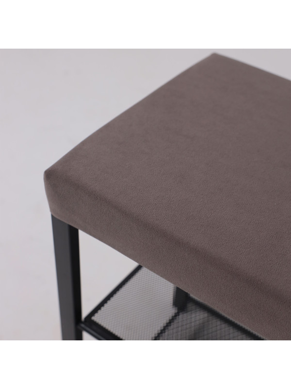 Банкетка ЗМИ Торонто13S серый/черный сверху