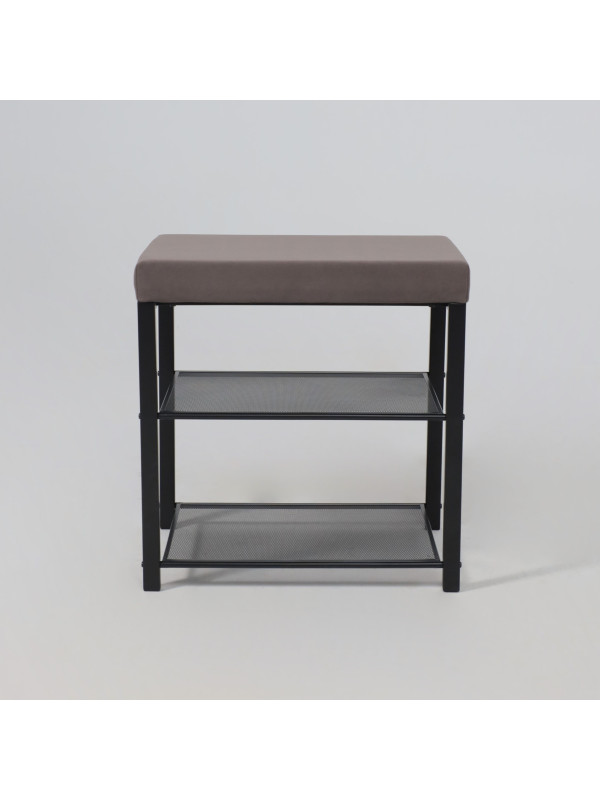 Банкетка ЗМИ Торонто13S серый/черный спереди