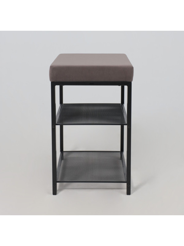 Банкетка ЗМИ Торонто13S серый/черный сбоку