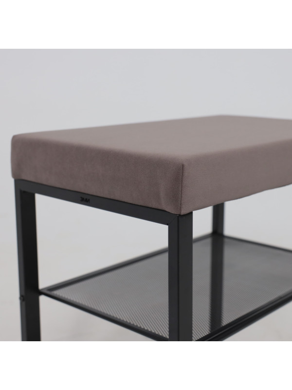 Банкетка ЗМИ Торонто13S серый/черный под углом