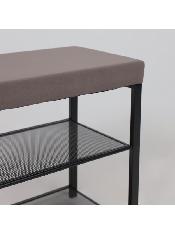 Банкетка ЗМИ Торонто13S серый/черный сбоку