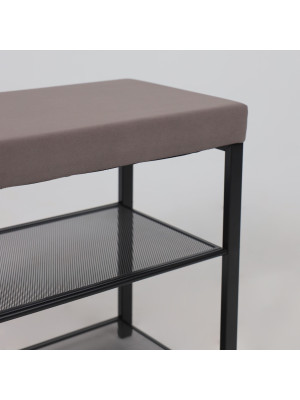 Банкетка ЗМИ Торонто13S серый/черный сбоку