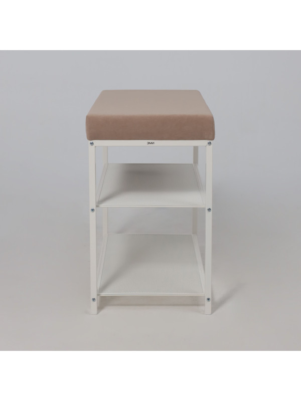 Банкетка ЗМИ Торонто 23S бежевый/белый сбоку