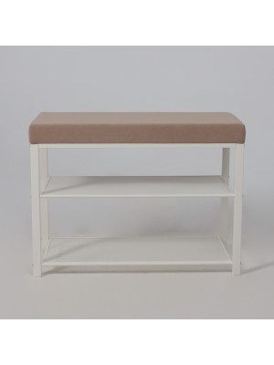 Банкетка ЗМИ Торонто 23S бежевый/белый спереди