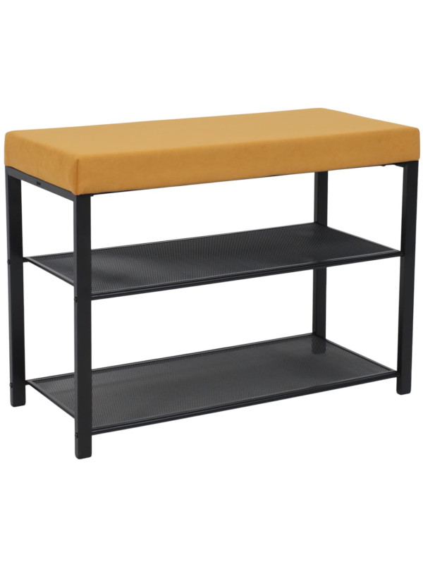 Банкетка ЗМИ Торонто 23S горчичный/черный