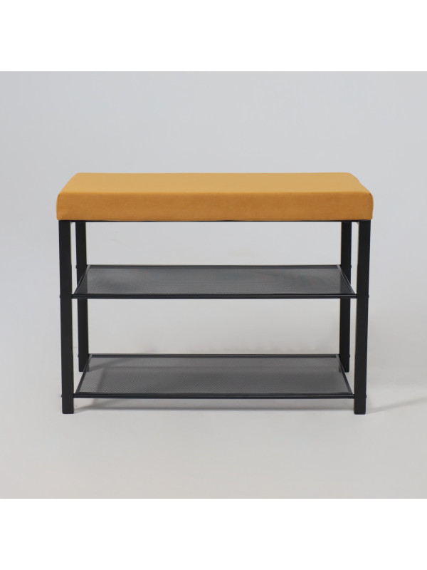 Банкетка ЗМИ Торонто 23S горчичный/черный спереди