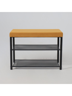 Банкетка ЗМИ Торонто 23S горчичный/черный спереди