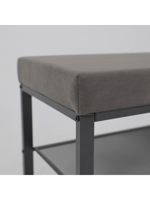 Банкетка ЗМИ Торонто 23S серый/графит под углом