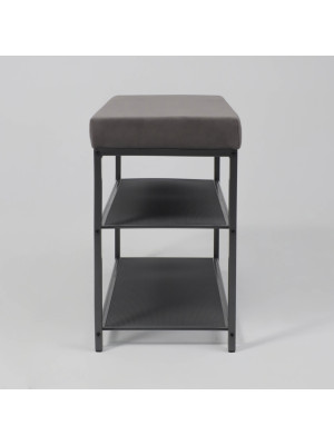 Банкетка ЗМИ Торонто 23S серый/графит сбоку