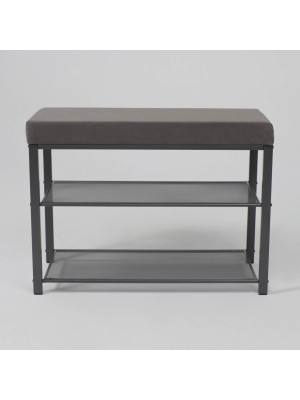 Банкетка ЗМИ Торонто 23S серый/графит спереди