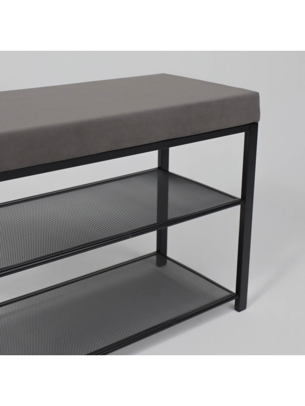 Банкетка ЗМИ Торонто 23S серый/черный  п