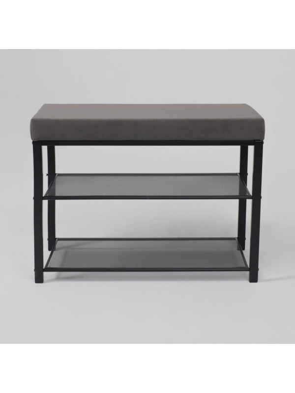 Банкетка ЗМИ Торонто 23S серый/черный  спереди