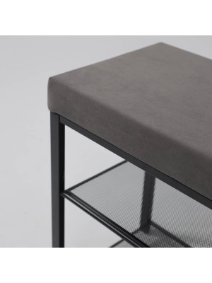 Банкетка ЗМИ Торонто 23S серый/черный  сверху