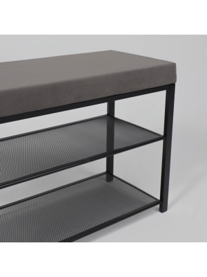 Банкетка ЗМИ Торонто 23S серый/черный  п