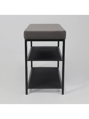 Банкетка ЗМИ Торонто 23S серый/черный  сбоку