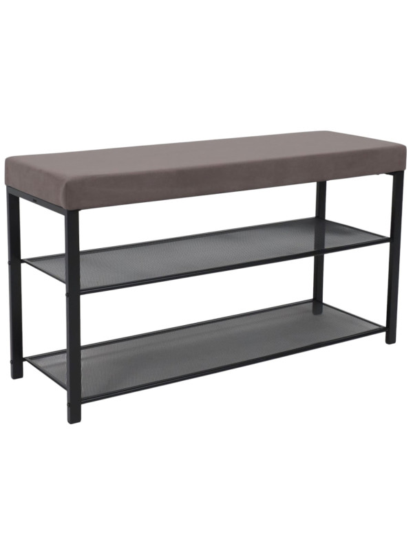 Банкетка ЗМИ Торонто 33С серый/черный