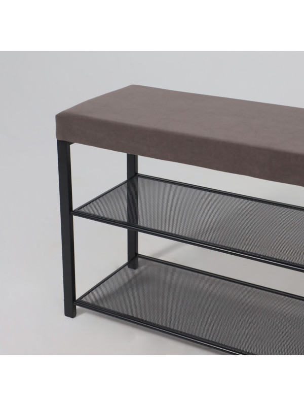 Банкетка ЗМИ Торонто 33С серый/черный под углом