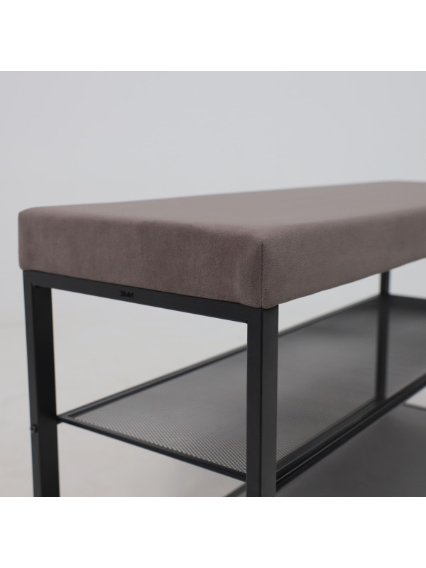 Банкетка ЗМИ Торонто 33С серый/черный вблизи